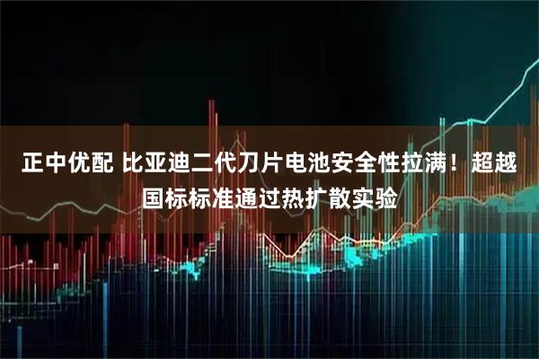 正中优配 比亚迪二代刀片电池安全性拉满！超越国标标准通过热扩散实验