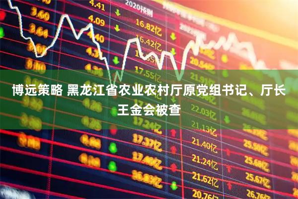 博远策略 黑龙江省农业农村厅原党组书记、厅长王金会被查